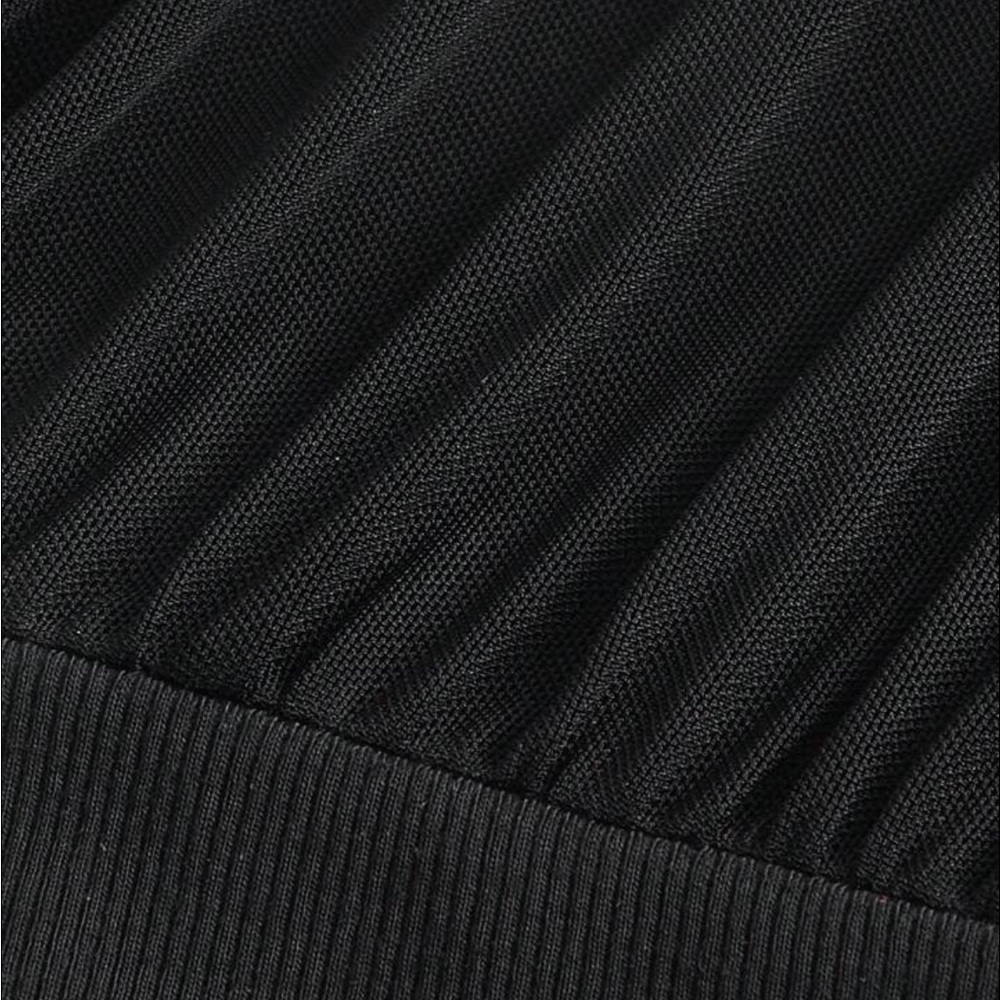 Asymmetrical Neck Ruched Ruffle Hem Mesh Dress - Picture 3 of 5